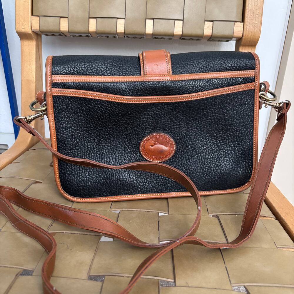 Vintage Dooney & Bourke Black Brown leather bag